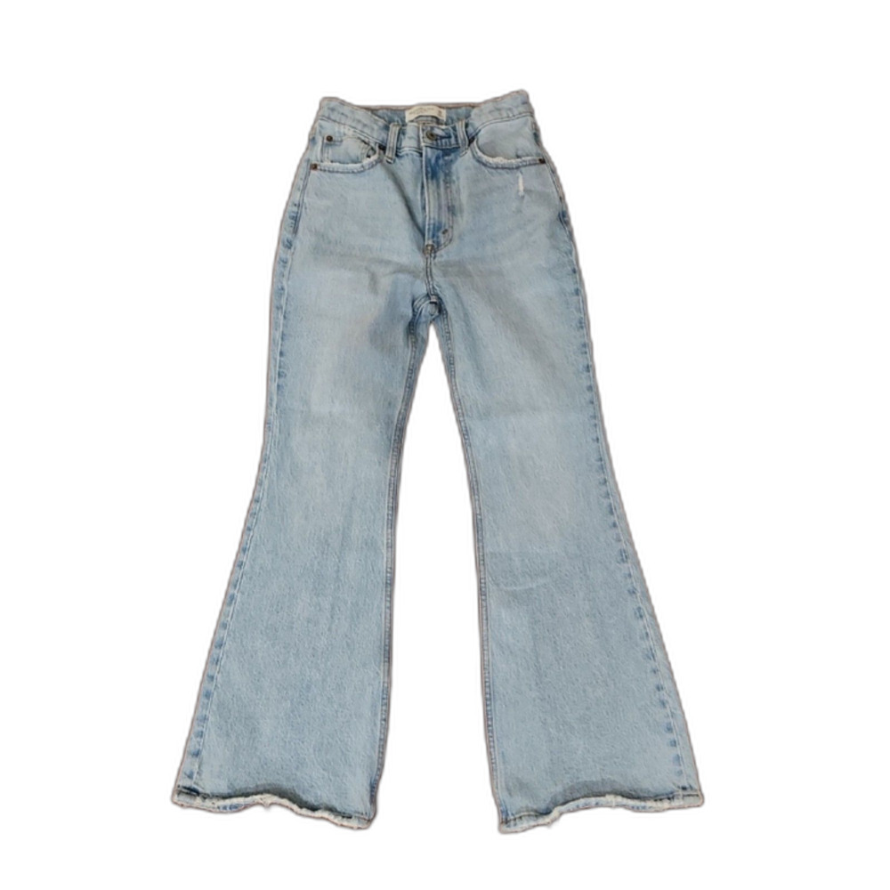 Abercrombie & Fitch The Vintage Flare High Rise Jean, Light Wash, Size 25 SHORT